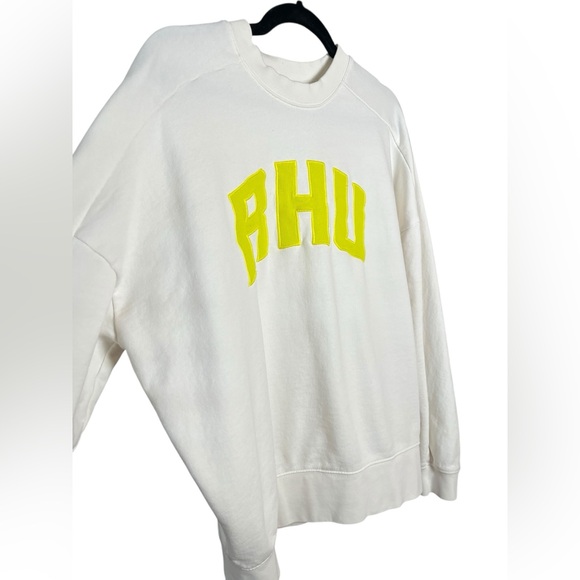 Zara X RHUIGI Neon Yellow Redesigning Human Uniform RHU Logo Sweatshirt Large - Picture 3 of 7